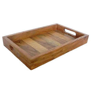 Wood Serving Tray Modern Design Rectangle Shape Lightweight with Handle for Coffee <b>Tea</b> Desserts & Home Decor - Product Image 1