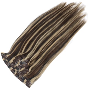 APOGROUP Extensions de cheveux vierges sans couture à clipser, cheveux humains vietnamiens, trame invisible, double épaisseur, pour femmes, toutes couleurs, directement de l'usine - Product Image 1