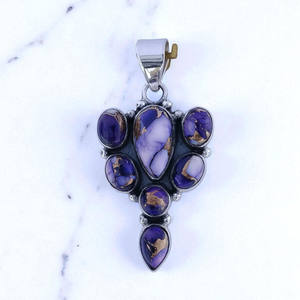 Colgantes y Joyería de Plata 925 con Piedra Preciosa de Turquesa Violeta Natural, Colgantes de Plata de Ley 925 - Product Image 2