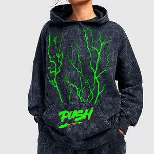 เสื้อมีฮู้ดบุขนแกะแบบรูดซิปครึ่งแขนมีกระเป๋าสำหรับผู้หญิง-ดีไซน์สะพายไหล่สำหรับฤดูหนาวแนวสตรีท - Product Image 1