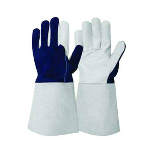 Guantes de Soldadura de Cuero Vacuno con Logotipo Personalizado, Protección de Manos Resistente al Calor de Grado Deportivo con Logotipo - Product Image 4