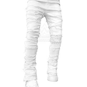 Nuevo estilo Uso al aire libre Pantalones apilados para hombres Pantalones apilados de color sólido de la mejor calidad para hombres a bajo precio - Product Image 1