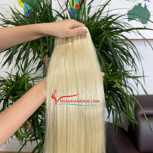 Extensions vietnamiennes blondes très tendance 2025, vente en gros, cheveux vierges Remy, double trame machine, 100 grammes, haute qualité, expédition immédiate - Product Image 6