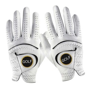 Guante de golf transpirable suave antideslizante de cuero Cabretta con logotipo personalizado, precio de venta al por mayor, guantes de golf para hombre 2025 - Product Image 1