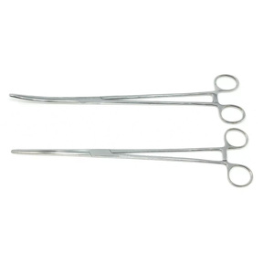 2 fórceps Rochester Pean rectos y curvos, instrumento veterinario quirúrgico de 12" - Product Image 6