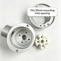 Boîtier de jonction en aluminium moulé sous pression MAA pour thermocouple, type K, IP65, entrée de câble en laiton nickelé, personnalisation OEM/OBM disponible