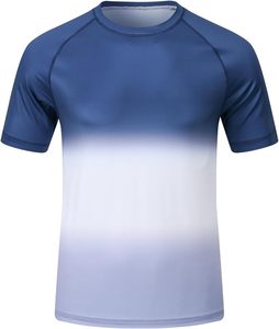 Rash Guard Custom Digital Print Plain Dyed <b>Compression</b> <b>Shirt</b> Men Short Sleeve Quick Dry Spandex/Polyester 220g OEM Service - Product Image 4