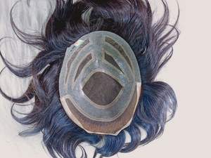 วิกผมเรมี่มนุษย์แบบอินเดีย MGM สำหรับผู้ชายวิกผม100% ลูกไม้ด้านหน้าด้านเดียวผม100% ผูกด้วยมือเป็นลอนคลื่นน้ำแบบตรง - Product Image 2