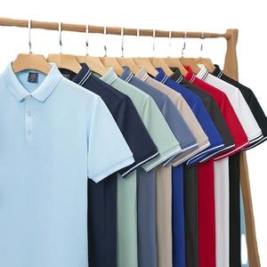Verano de los hombres personalizados de alta calidad 100% algodón de secado rápido Golf para Polos de manga corta y patrón sólido impreso Jersey - Product Image 1