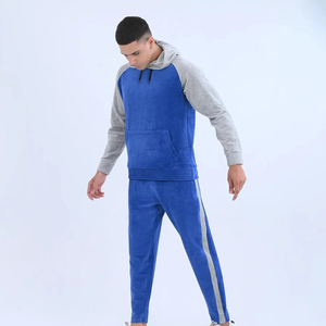 Ensemble de survêtements en molleton de coton de qualité supérieure pour hommes, vêtements d'hiver délavés à l'acide avec logo personnalisé, tenue écologique de grande taille - Product Image 5
