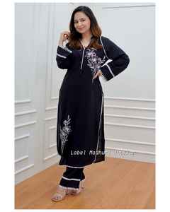 ชุดคุर्ตาสไตล์อินเดียคุณภาพพรีเมียม งานปักด้ายอย่างดี คอเสื้อทรงสูง คุณภาพสูง สวยงาม ราคาขายส่ง - Product Image 2