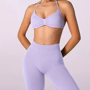 Meilleure vente 2026, prix bas, ensemble 2 pièces court en laine pour femme, taille personnalisée, élasthanne/coton, séchage rapide, respirant, uni - Product Image 6