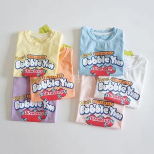 Alta calidad niños 100% algodón venta al por mayor personalizado Casual verano impresión Camisetas cuello redondo algodón para niños niñas en Stock - Product Image 4