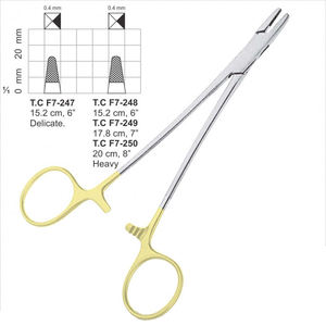 Porte-aiguille microdermique chirurgical Astrin, forceps TC, manuel, poignée dorée MOL, instruments chirurgicaux en acier inoxydable, fabriqué au Pakistan - Product Image 2