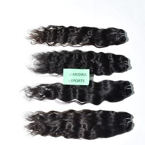 Extensiones de Cabello Humano 100% de Alta Calidad, Cabello Virgen Indio sin Procesar de un Solo Donante, Cutícula Alineada, Color Natural, Ondulado - Product Image 1