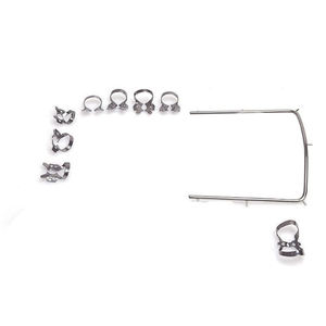 Kit de barrage dentaire en caoutchouc / Kit de barrage dentaire en acier inoxydable 12 pièces avec pinces par SurgiRight Instruments - Product Image 3