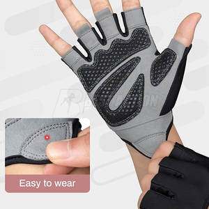 Guantes de entrenamiento de neopreno con logotipo personalizado para hombre, accesorio profesional antideslizante para gimnasio, entrenamiento físico, deportes al aire libre, levantamiento de pesas - Product Image 5