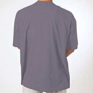 Camiseta de Verano al por Mayor, Ecológica, Holgada, Unisex, de Gran Tamaño, Personalizable, de Algodón/Poliéster, con Cuello en V y Diamantes - Product Image 3