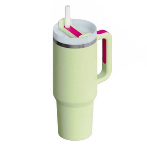 Bleu royal H2.0 enduit de poudre sous le gobelet de 40oz avec botte et poignée <span class=keywords><strong>amovible</strong></span> pour graver au laser h2.0 Flowstate SS Cup - Product Image 3