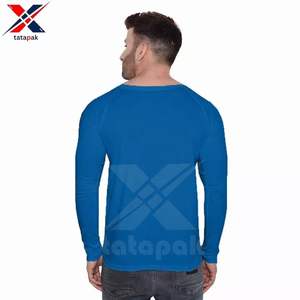 T-shirts solides tricotés sportifs en polyester pour hommes Impression par transfert de chaleur Respirant évacuant l'humidité Poids du tissu 220 grammes - Product Image 5