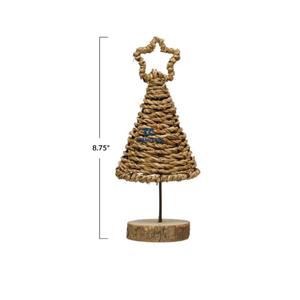 Natural Rattan Pine Tree <b>Christmas</b> Home Decorations for Home Vintage Style Hanging From Vietnam - Product Image 1