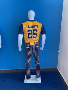 เครื่องแบบเสื้อเบสบอลผ้าโพลีเอสเตอร์แบบปรับแต่งได้ครึ่งแขน - Product Image 2