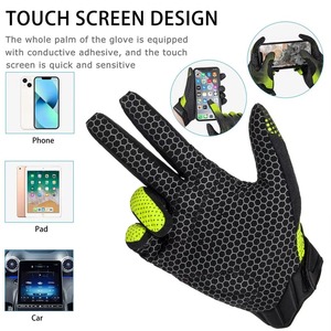Guantes de Ciclismo de Invierno, Guantes de Motocicleta de Fibra de Carbono Transpirables y Resistentes al Viento, Compatibles con Pantalla Táctil, Deportivos - Product Image 5