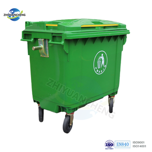 Heavy Duty 1100L Waste <strong>Container</strong> with Plastic Lid Industrial Metal Dumpster Bin Standing Structure - Product Image 3