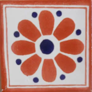 90 azulejos de cerámica de arcilla mexicana TalaVERA cerámica TALAVera para uso en pared o suelo # C106 accesorios para pisos de México - Product Image 1