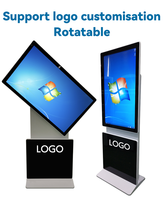 Soporte de suelo para tableta interactiva Android, pantalla táctil giratoria, pantalla LCD HD, señalización de vídeo Digital, quiosco de pantalla publicitaria