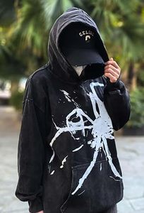 Sudadera con Capucha Estilo Y2K Gótico Personalizada, 100% Algodón, Unisex, Estilo Urbano Holgado, Sudadera Vintage Harajuku para Hombre y Mujer - Product Image 3