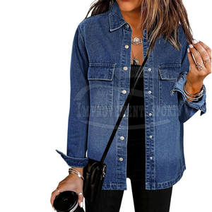 Chaqueta vaquera ligera de gran tamaño Chaqueta vaquera transpirable cómoda Chaqueta vaquera a prueba de viento - Product Image 1