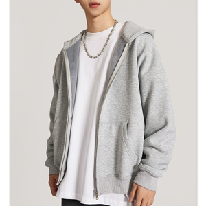 Sudaderas con capucha en blanco con estampado de logotipo personalizado de alta calidad Sudaderas con capucha para hombre Sudadera con capucha con cremallera lisa en blanco - Product Image 5