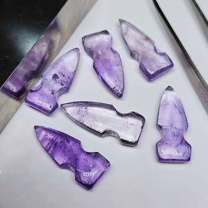 Perles en forme de balle en améthyste rose sculptées à la main, pierre précieuse naturelle, 26X10 MM - Product Image 3