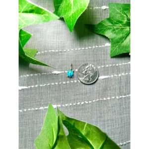 Zuni Kingman Handmade Ethnic Pendant Turquoise Sterling <b>Silver</b> Bezel Setting Rose Gold Princess Cut Diamond Shape <b>Charm</b> Pendants - Product Image 2