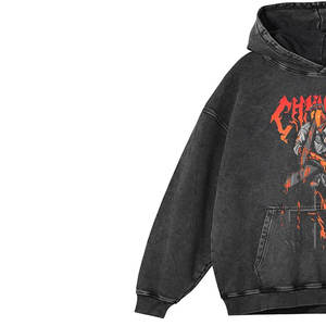 Personalizado de gran tamaño de lana hombres Sudadera con capucha streetwear pullover casual invierno cálido liso algodón sudadera de diseño - Product Image 2