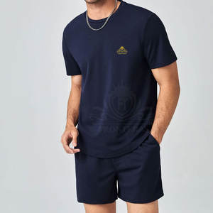 Conjuntos de camiseta y pantalones cortos para hombre con logotipo personalizado más vendidos Conjunto de camiseta y pantalones cortos de dos piezas para hombre - Product Image 4