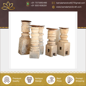 Lanterne en bois artisanale classique antique vintage en argent, best-seller, grand support de bougie, porte-bougie pilier, Pâques, maison - Product Image 4