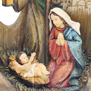 Pesebre Navideño Witt, Artesanía Religiosa de Resina, Escena de la Natividad, Agujero en el Árbol, Sagrada Familia, Decoraciones Cristianas <span class=keywords><strong>Católicas</strong></span> <span class=keywords><strong>para</strong></span> Iglesia - Product Image 4