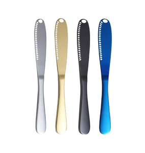 Cuchillo de mantequilla de acero, mango de bambú de latón, espátula de diseñador, queso, lanza, cuchillos de excelente calidad, cuchillo, venta superior - Product Image 3