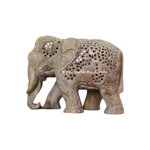 Yeni varış parça tasarım en kaliteli Soapstone el hazırlanmış hayvan fil heykel doğal cilalı ev dekorasyon için - Product Image 4