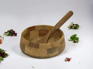 ชามเสิร์ฟอาหารงานหัตถกรรมทำจากไม้สำเร็จรูปทำด้วยมือออกแบบได้ตามต้องการจากผู้ผลิตในอินเดีย - Product Image 5