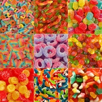 Bonbons gélifiés en vrac OEM, saveurs de fruits mélangés, acidulés et sucrés, bonbons halal, usine de confiserie