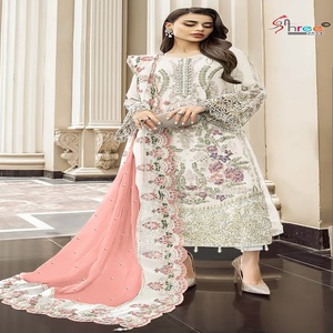 Nouvelle Élégance Dressing Tendance Haute Sur Demande Meilleure Georgette Lourde Salwar Kameez Avec Broderie Lourde Travail Femme Mode Exportateur - Product Image 1