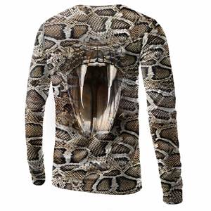 100% poliéster verano Camisetas nuevo diseño serpiente patrón sublimación Fitness Wear ropa Casual para tallas grandes - Product Image 2