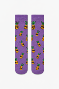 Chaussettes à motif de dessin animé amusant, design original et coloré, mélange de coton, unisexe, chaussettes décontractées, vente en gros, OEM personnalisé - Product Image 4