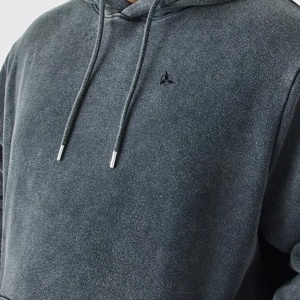 Vintage Oversized Sand <b>Acid</b> Stone Wash Hoodie Custom 500 GSM Sun Faded Fleece French Terry 100% Cotton <b>Drop</b> Shoulder for Winter - Product Image 3