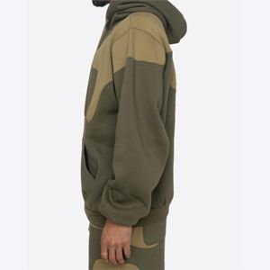 เสื้อฮู้ดผ้าคอตตอนขนแกะมีฮู้ดสีสองโทน - Product Image 3