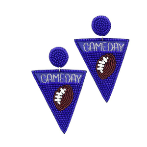 Pendientes de Cuentas Hechos a Mano BLUE JAYS GameDay - Joyería Premium para Fanáticos del Béisbol de Toronto - Product Image 2