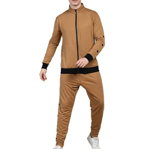 Conjunto Deportivo Informal para Hombre, Talla Grande, Transpirable, Ligero, 100% Algodón, Manga Larga, Color Negro Sólido, Último Diseño de Invierno, en Oferta - Product Image 1